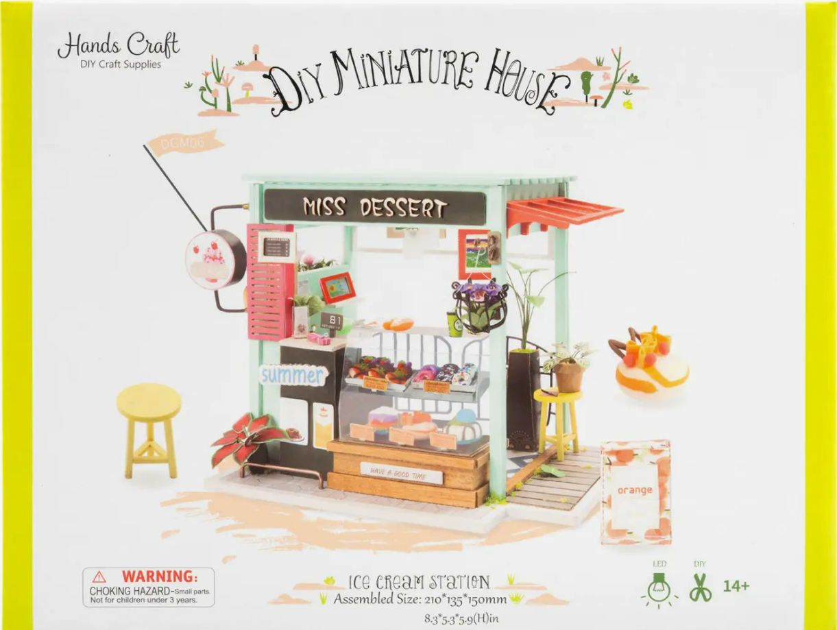 DIY Miniature House Kit, DGM06 - Ice Cream Camper