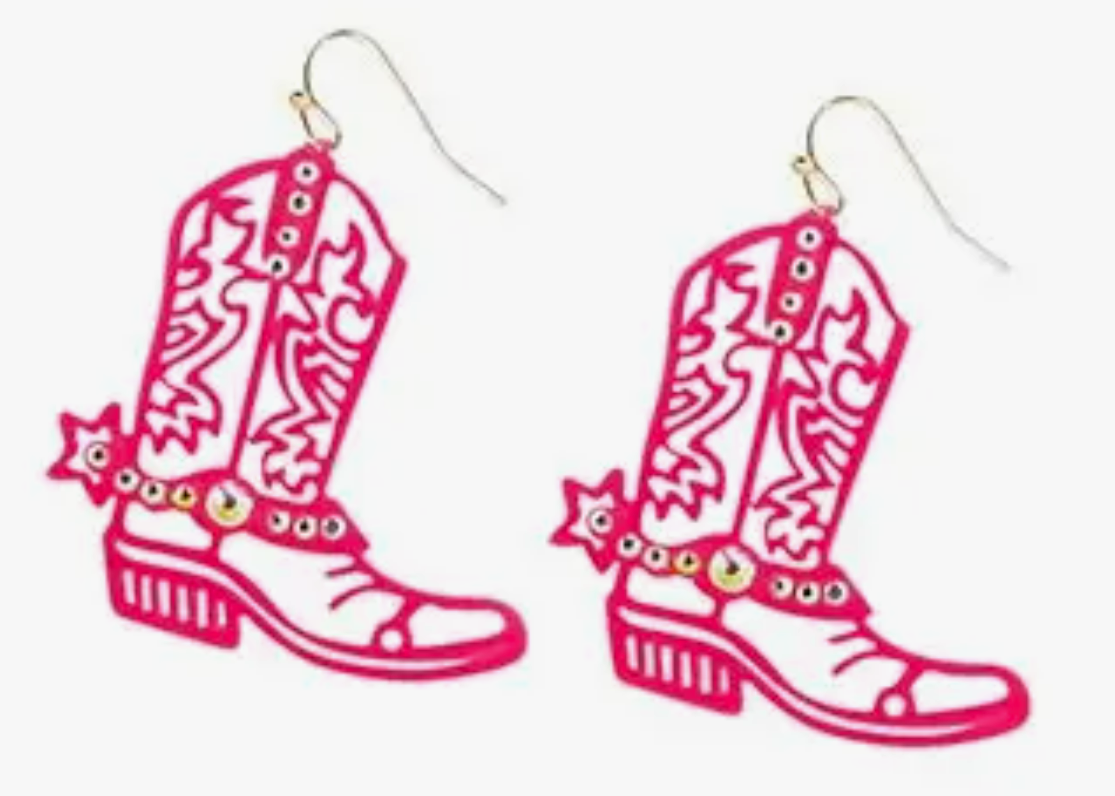 Rhinestone Cowboy Boot Earrings