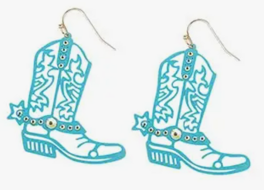 Rhinestone Cowboy Boot Earrings